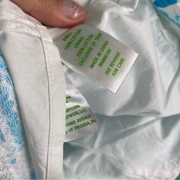 Lilly Pulitzer 21049 Blue White Valli Shift Toile La Via Dress Sz 2 Sleeveless - Picture 6 of 6